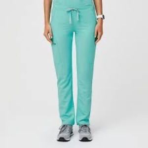Figs Yola scrub pants in aqua
